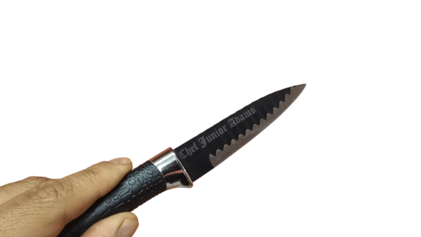 Juego De Cuchillos De Acero Inox. Personalizado Con Laser