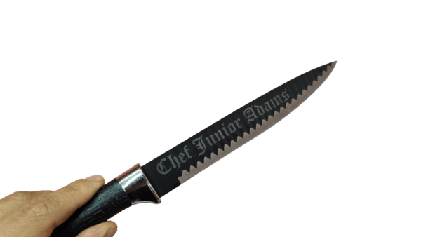 Juego De Cuchillos De Acero Inox. Personalizado Con Laser